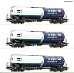 Roco 6600054 - H0 - 3-tlg. Set Kesselwagen OMV, Wascosa, Ep. VI